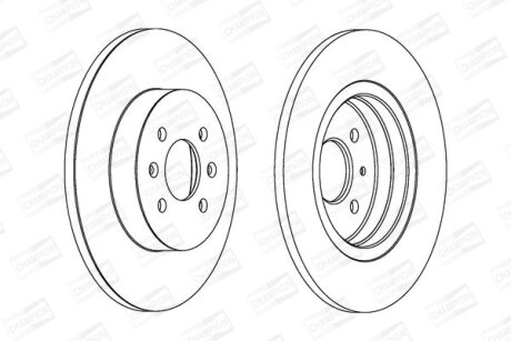 Фото 1 - диск гальмівний CHAMPION 562201CH Диск гальмівний CHAMPION 562201CH (фото 1)