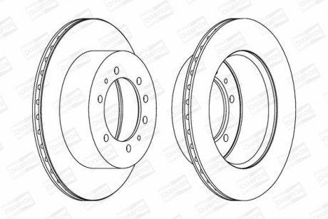 Диск тормозной задний NISSAN PATROL GR V (Y61, GR) (99-07) CHAMPION 562223CH-1