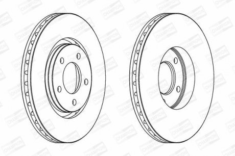 CHRYSLER Диск тормозной передн.&quot;16&quot; Voyager 00 - CHAMPION 562292CH