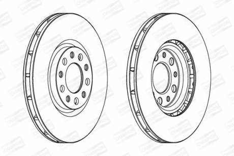 FIAT Диск тормозной передн. Alfa Romeo 159,Brera CHAMPION 562299CH (фото 1)