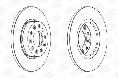 FIAT Диск тормозной задн. Alfa Romeo 159,Brera CHAMPION 562301CH