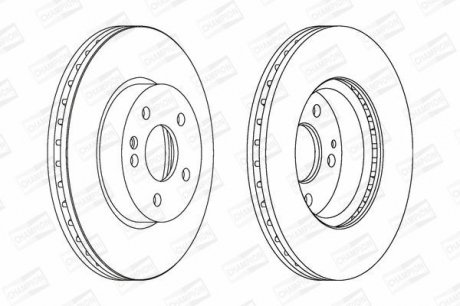 Диск тормозной передний (кратно 2шт.) MERCEDES-BENZ V-CLASS (W447) 14-, VIANO (W CHAMPION 562392CH (фото 1)
