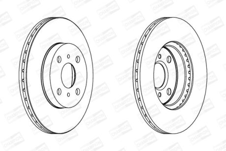 Фото 1 - диск гальмівний CHAMPION 562409CH Диск гальмівний CHAMPION 562409CH (фото 1)