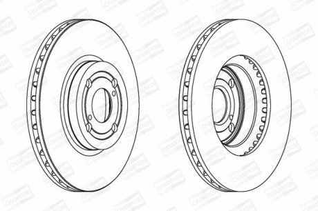 TOYOTA Диск тормозной передн.Corolla 02- /275/ CHAMPION 562435CH
