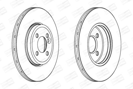 Диск гальмівний CHAMPION 562444CH (фото 1)