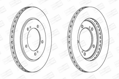 Диск тормозной передний (цена за 2шт.) Suzuki Grand Vitara CHAMPION 562445CH