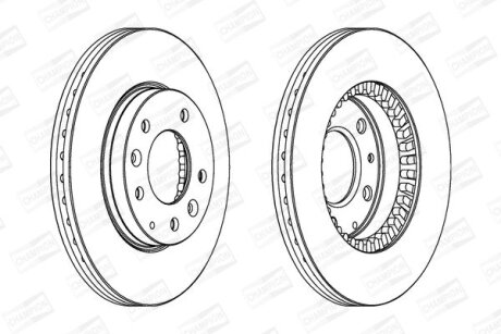 Фото 1 - диск гальмівний CHAMPION 562446CH Диск гальмівний CHAMPION 562446CH (фото 1)
