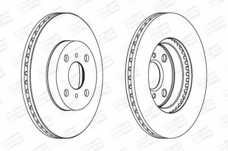 Диск гальмівний CHAMPION 562455CH (фото 1)
