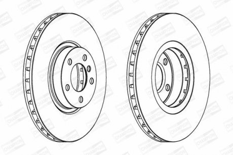 Диск тормозной передний BMW X5 (E70) 06-13, X5 (F15, F85) 13-18, X6 (E71, E72) 0 CHAMPION 562520CH-1 (фото 1)