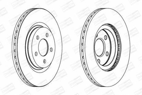 Фото 1 - chrysler диск тормозной передн.pt cruiser 00- CHAMPION 562524CH CHRYSLER Диск тормозной передн.PT Cruiser 00- CHAMPION 562524CH (фото 1)