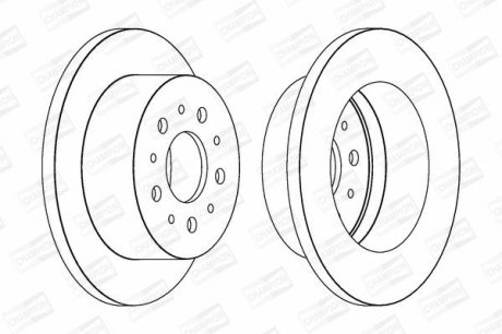 Диск тормозной задний (кратно 2шт.) Citroen Jumper (06-)/Fiat Ducato (06-)/Peuge CHAMPION 562526CH (фото 1)