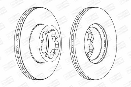 Диск тормозной передний (кратно 2шт.) Ford Transit (06-14), Transit Tourneo (06- CHAMPION 562541CH