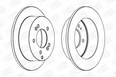Диск гальмівний CHAMPION 562552CH (фото 1)