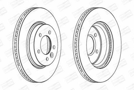 LANDROVER Диск тормозной передн.Discovery 04- CHAMPION 562666CH-1