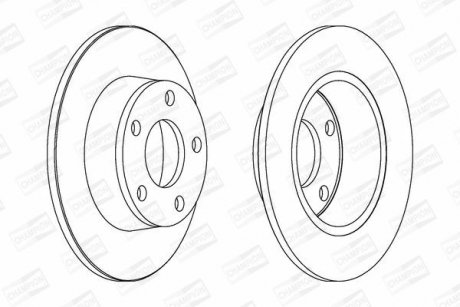 AUDI Диск тормозной задн Audi A6/A6 Avant Quattro CHAMPION 562690CH