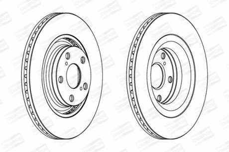TOYOTA Диск тормозной передн.Avensis 2.0D-4D/2.2D-4D 08- CHAMPION 562726CH