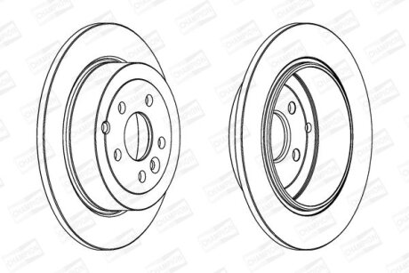 Гальмівний диск зад. Land Rover Freelander 2 06-15 компл. 2шт CHAMPION 562765CH