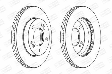 SSANGYONG Диск тормозной передн.Actyon,Kyron,Rexton CHAMPION 562785CH (фото 1)