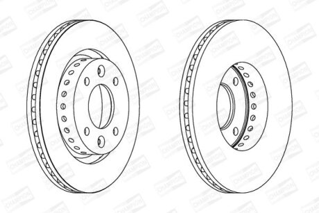 Фото 1 - диск гальмівний CHAMPION 562799CH Диск гальмівний CHAMPION 562799CH (фото 1)