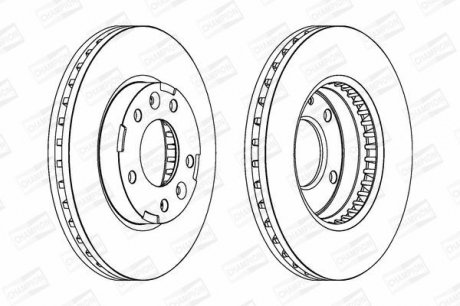 KIA Диск тормозной передн. Carnival 99- CHAMPION 563039CH