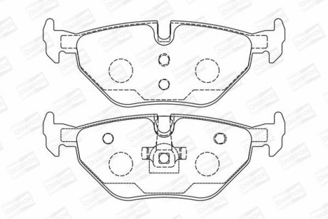 Колодки тормозные дисковые задние BMW 3 (E46) 97-05, 3 Compact (E46) 01-05 (5719 CHAMPION 571960CH (фото 1)