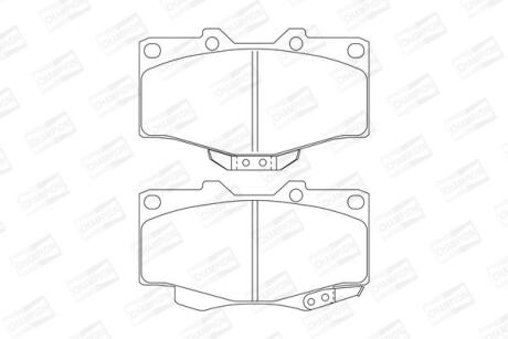 Колодки тормозные дисковые передние Toyota Land Cruiser (J7,J8,J9), 4 Runner (II CHAMPION 572140CH (фото 1)