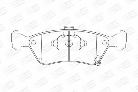 Колодки тормозные дисковые передние Toyota Avensis (97-03) CHAMPION 572400CH (фото 1)