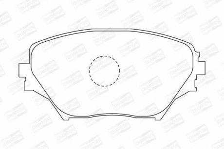 Колодки гальмівні дискові передні TOYOTA RAV 4 II (_A2_) 00-05 CHAMPION 572487CH (фото 1)
