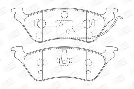 Колодки гальмівні дискові задні Chrysler Voyager/ Grand Voyager (III,IV)/ Jeep Cherokee (01-08) CHAMPION 572505CH (фото 1)