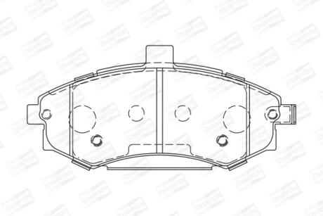Колодки тормозные дисковые передние Hyundai Elantra III/ Kia Cerato I CHAMPION 572513CH (фото 1)