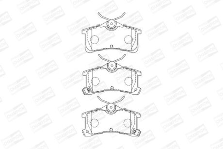 Колодки гальмівні дискові CHAMPION 572520CH (фото 1)