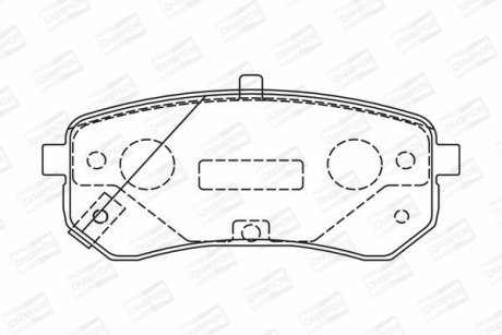 Колодки тормозные дисковые задние HYUNDAI i10 I (PA) 07-|KIA PICANTO I (SA) 04-1 CHAMPION 572527CH (фото 1)