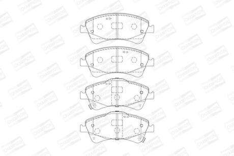 Колодки гальмівні дискові передні Toyota Avensis (T27) (08-18) CHAMPION 572600CH (фото 1)