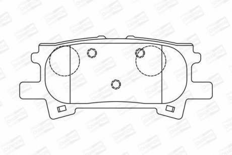 Колодки гальмівні дискові задні LEXUS RX (_U3_) 03-08|TOYOTA HARRIER (_U3_) 03-13 CHAMPION 572621CH (фото 1)