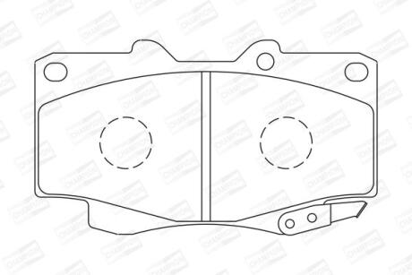 Колодки тормозные дисковые передние Toyota Fortuner (04-15), Hilux VII (CHAMPION 572625CH (фото 1)