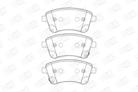 Фото 1 - колодки гальмівні дискові CHAMPION 572657CH Колодки гальмівні дискові CHAMPION 572657CH (фото 1)