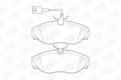 Фото 1 - колодки гальмівні дискові CHAMPION 573060CH Колодки гальмівні дискові CHAMPION 573060CH (фото 1)