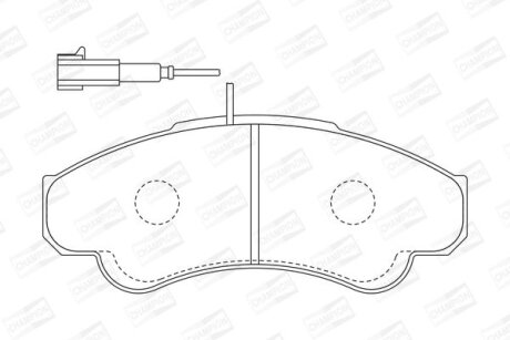 Фото 1 - колодки гальмівні дискові CHAMPION 573114CH Колодки гальмівні дискові CHAMPION 573114CH (фото 1)