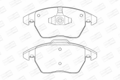 Колодки гальмівні дискові передні Citroen C4 2.0i / 2.0 HDI CHAMPION 573134CH (фото 1)