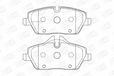 Фото 1 - колодки гальмівні дискові CHAMPION 573137CH Колодки гальмівні дискові CHAMPION 573137CH (фото 1)