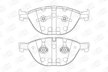 Колодки гальмівні дискові CHAMPION 573150CH (фото 1)