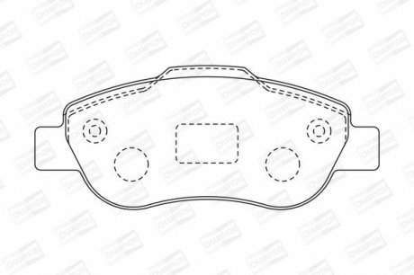 Колодки гальмівні дискові CHAMPION 573168CH (фото 1)