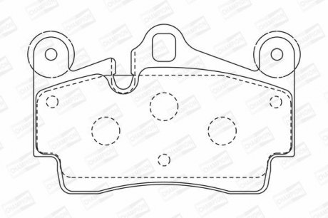 Колодки тормозные дисковые задние PORSCHE Cayenne, VW Touareg CHAMPIO CHAMPION 573227CH (фото 1)