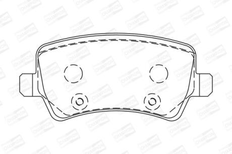 Колодки тормозные дисковые задние Land Rover Freelander 2/ Volvo V60 I, S80 II, CHAMPION 573250CH (фото 1)