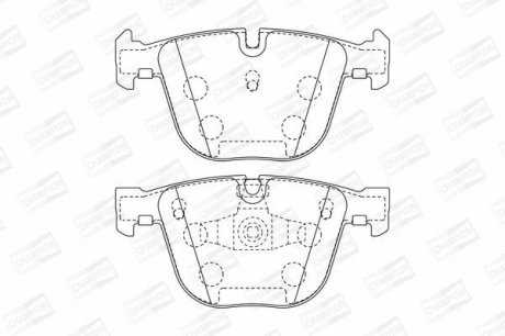 Колодки тормозные дисковые задние BMW 7 serie (08-) CHAMPION 573271CH