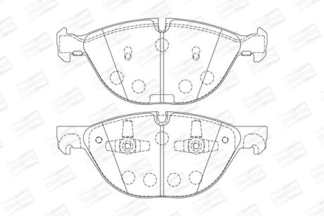 Колодки гальмівні дискові CHAMPION 573317CH (фото 1)