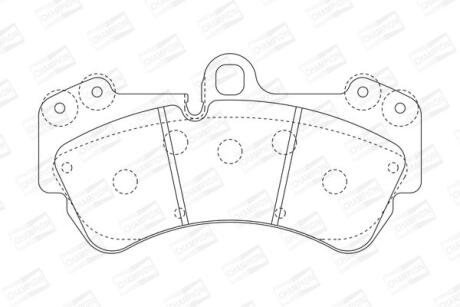 Колодки тормозные дисковые передние Porsche Cayenne (02-10)/ VW Touareg (02-10) CHAMPION 573376CH (фото 1)