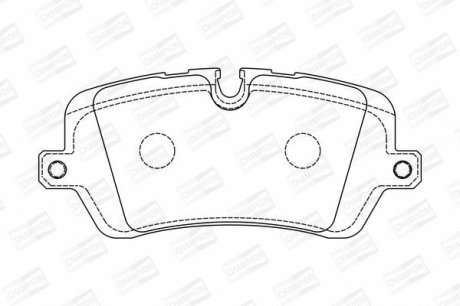 Колодки гальмівні дискові задні Land Rover Range Rover Sport II, Range Rover IV, Discovery V CHAMPION 573439CH (фото 1)