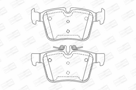 Колодки тормозные дисковые задние MB C-Class (14-) CHAMPION 573609CH (фото 1)