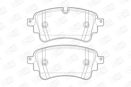 Колодки тормозные дисковые задние Audi A4 (B9), A6 (C8), Q5 (16-)/ VW Touareg (1 CHAMPION 573628CH (фото 1)